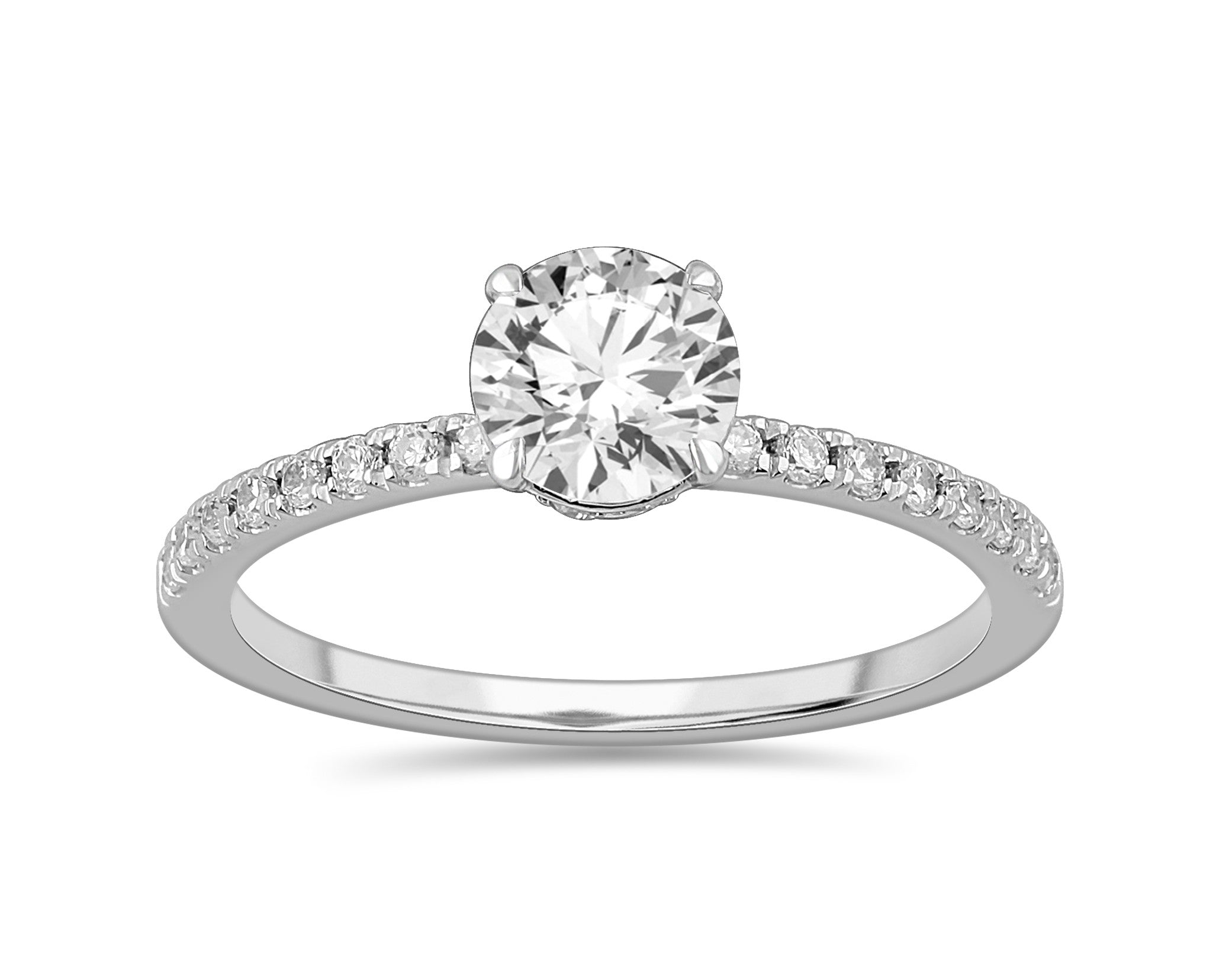 14K White Gold 1.00Ct Certified Lab Grown Diamond Ring