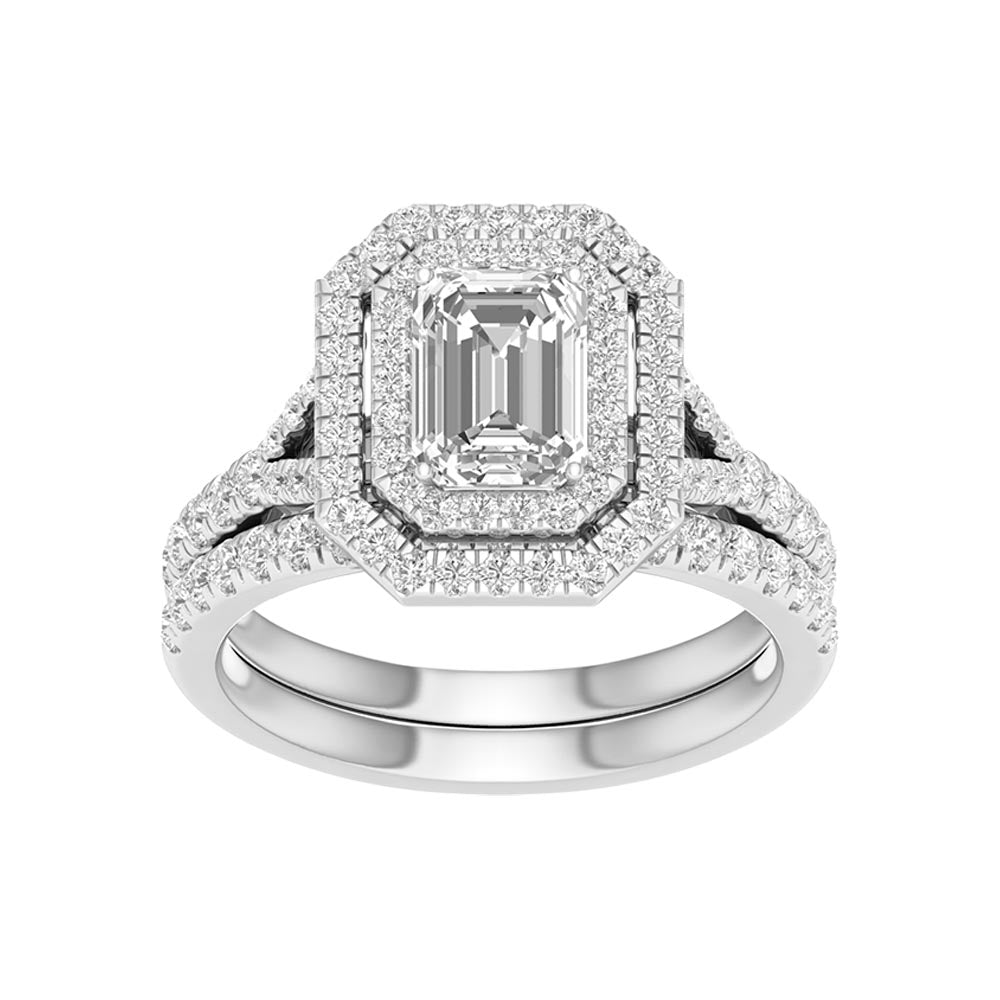 14K White Gold 1.75Ct Certified Lab Grown Diamond Bridal Ring