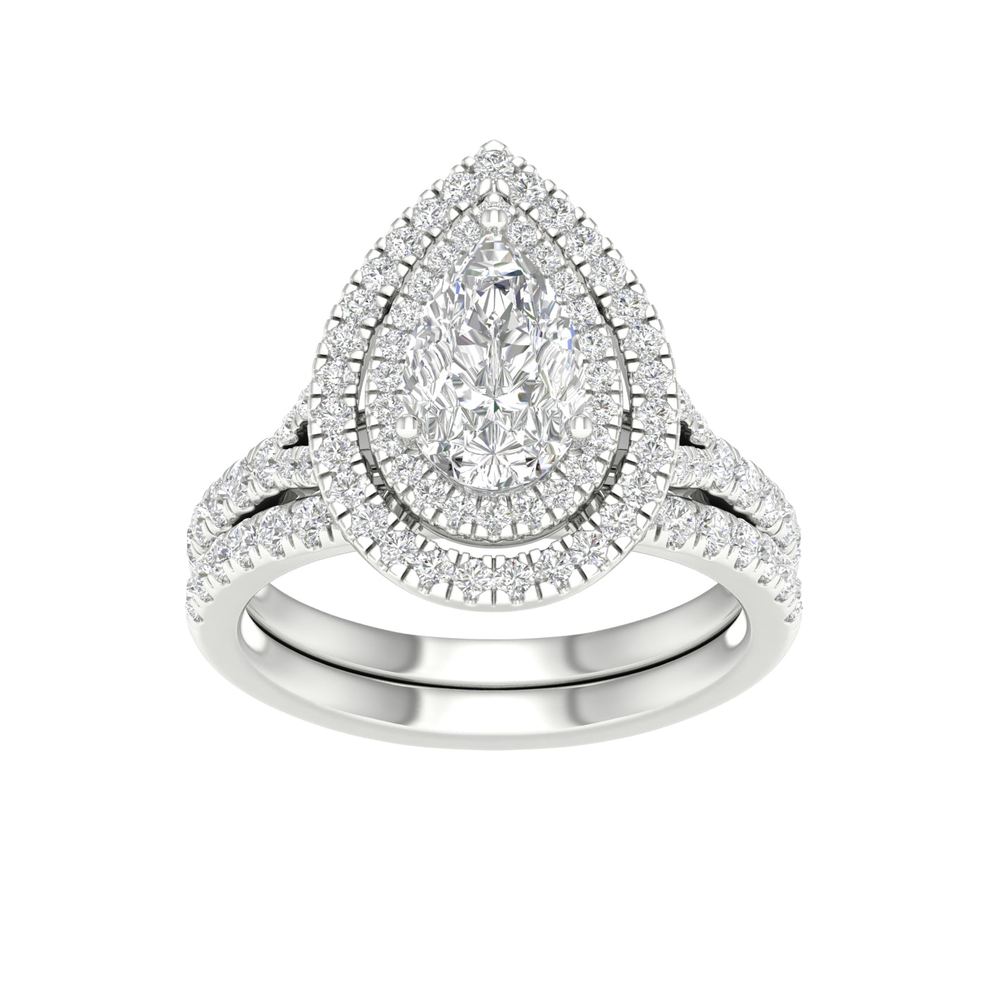 14K White Gold 2.25Ct  Lab Grown Diamond Bridal Ring