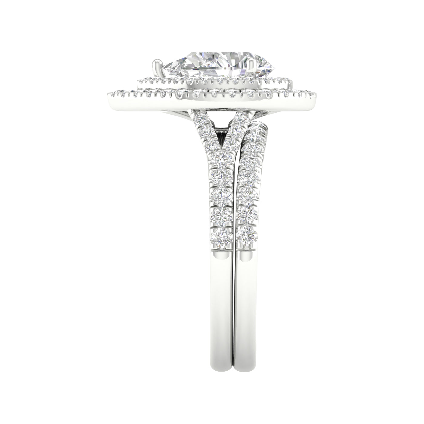 14K White Gold 2.25Ct  Lab Grown Diamond Bridal Ring