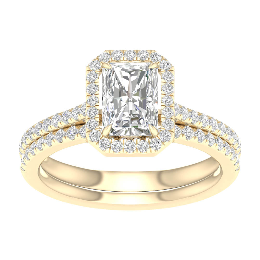 14K Yellow Gold 1.65Ct Lab Grown Bridal Ring