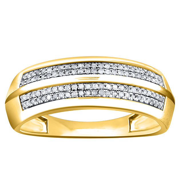 10K Yellow 0.14-0.23Ct D-Mens Bands