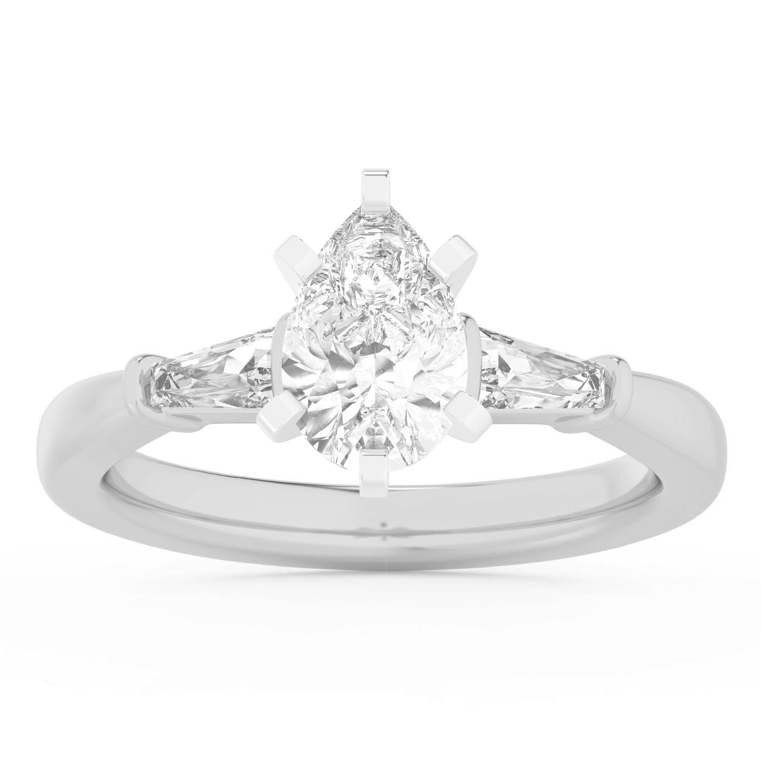 14K White Gold 1.40Ct Lab Grown Diamond Ring