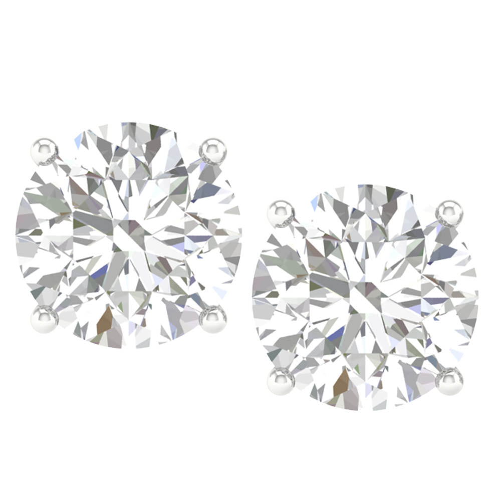 14K White Gold 0.50Ct Certified Lab Grown Diamond Earring