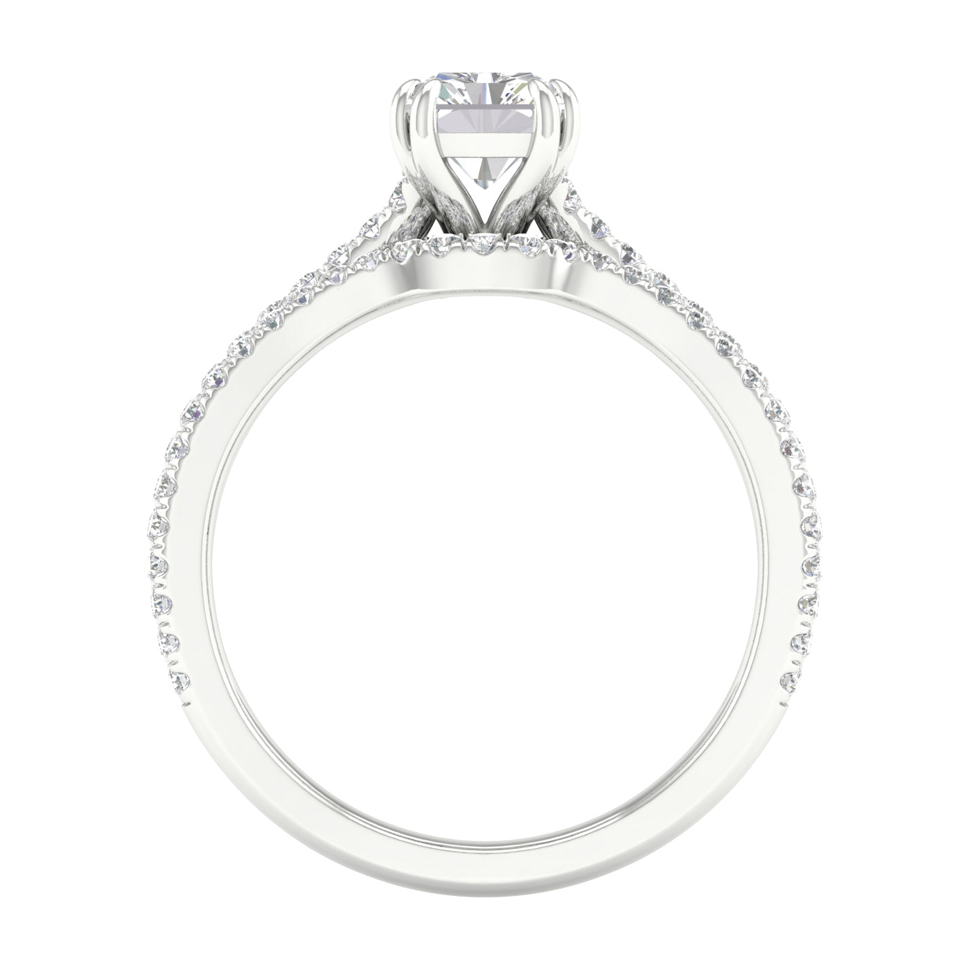 14K White Gold 1.50Ct Lab Grown Diamond Bridal Set