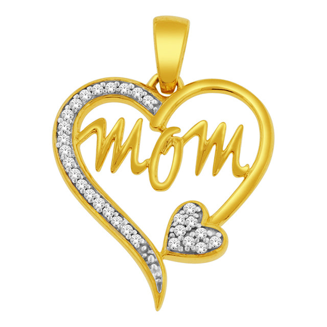 10K Yellow 0.08Ct D-Ladies Charms  Mom