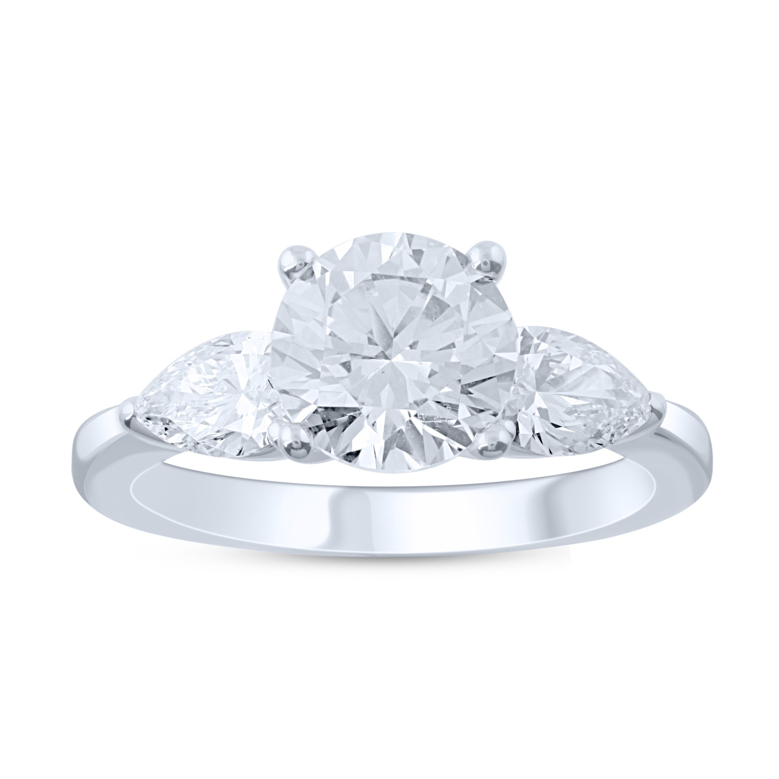 14K White Gold 3.80Ct Lab Grown Diamond Bridal Ring