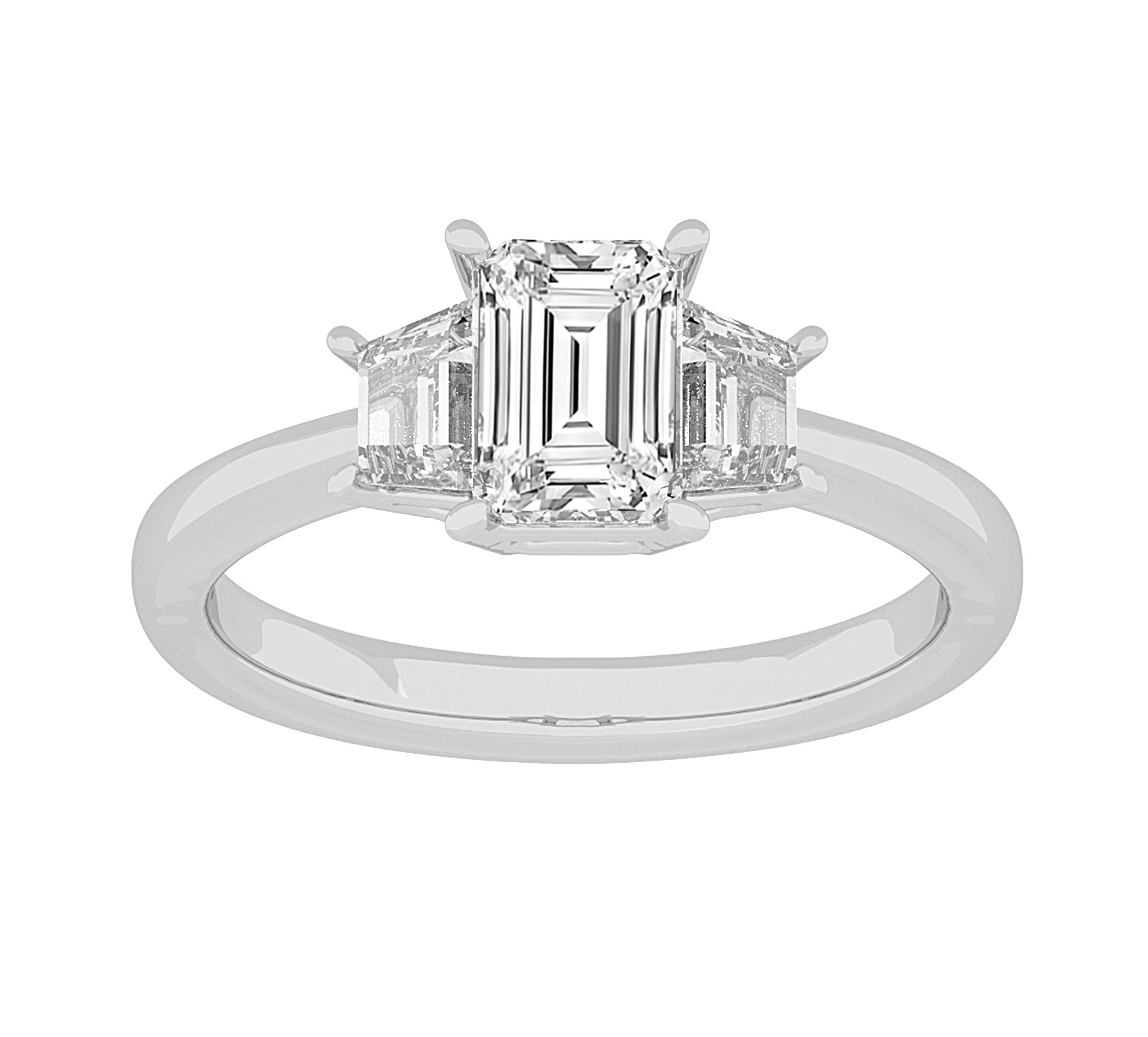 14K White Gold 1.38Ct Lab Diamond Ring