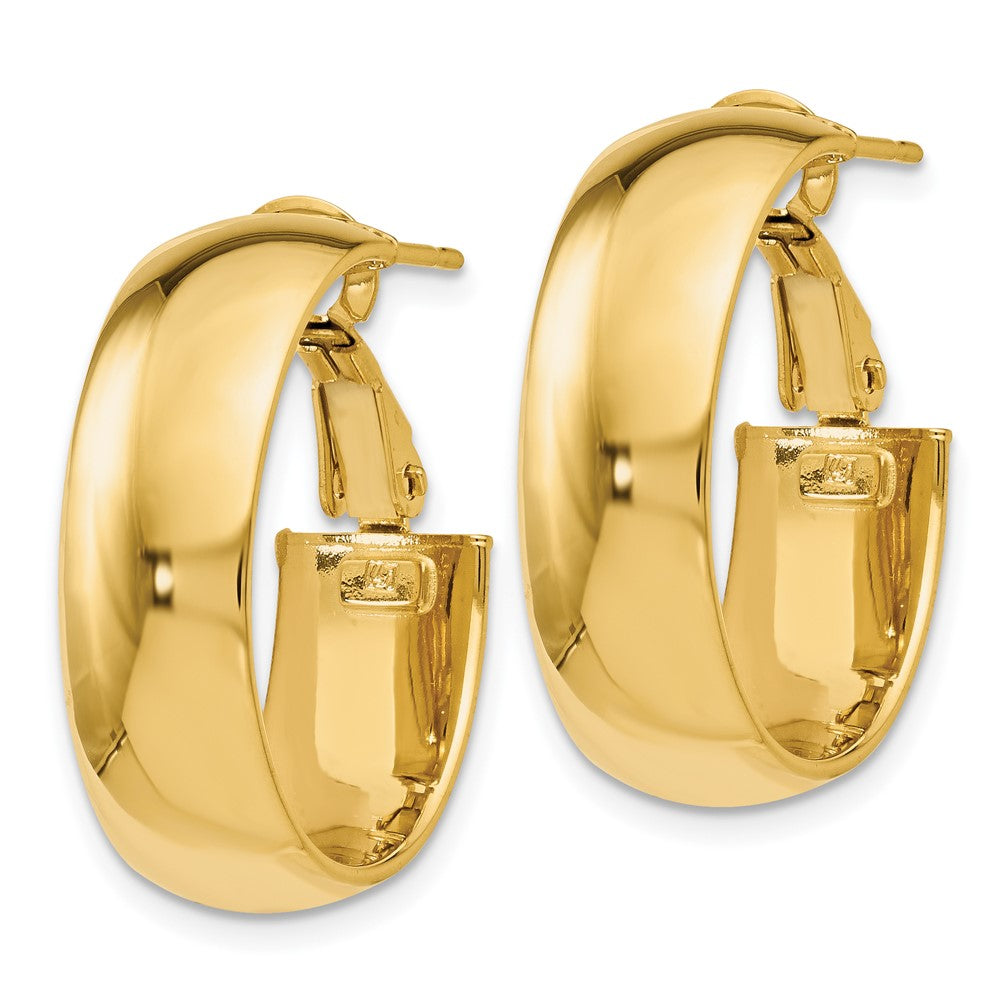 14K Polished Hoop Earrings