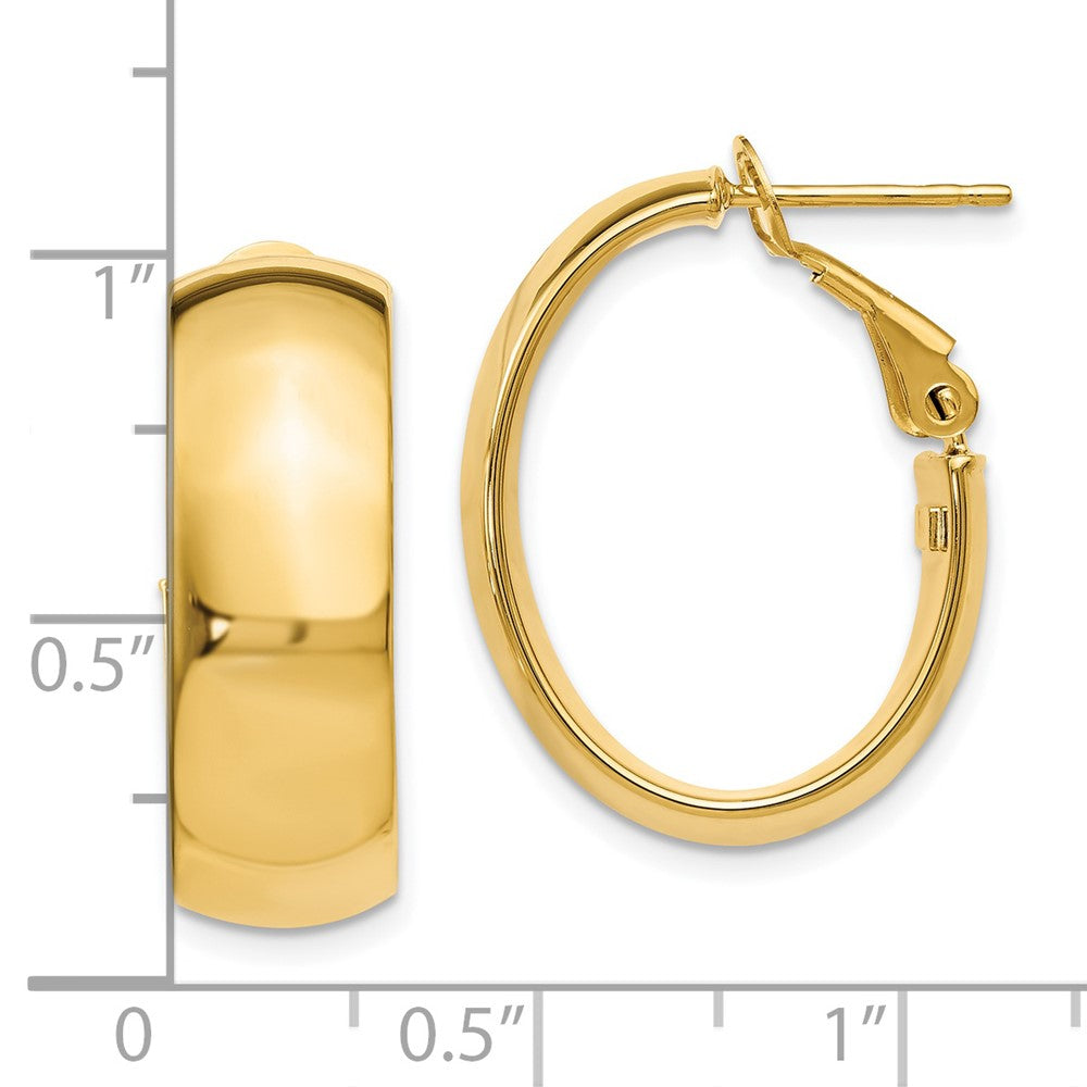 14K Polished Hoop Earrings