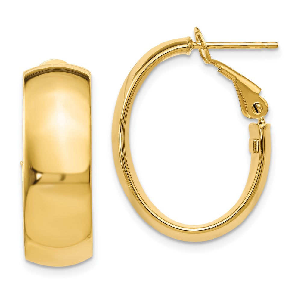 14K Polished Hoop Earrings