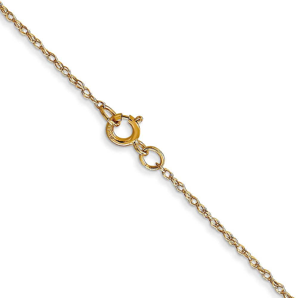 14K 20 inch Carded .6mm Cable Rope with Spring Ring Clasp Chain