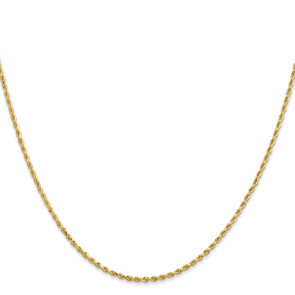 14K 1.5mm Diamond-Cut Rope Chain