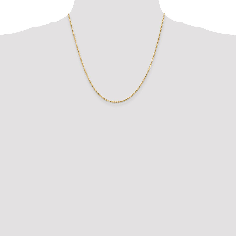 14K 1.5mm Diamond-Cut Rope Chain