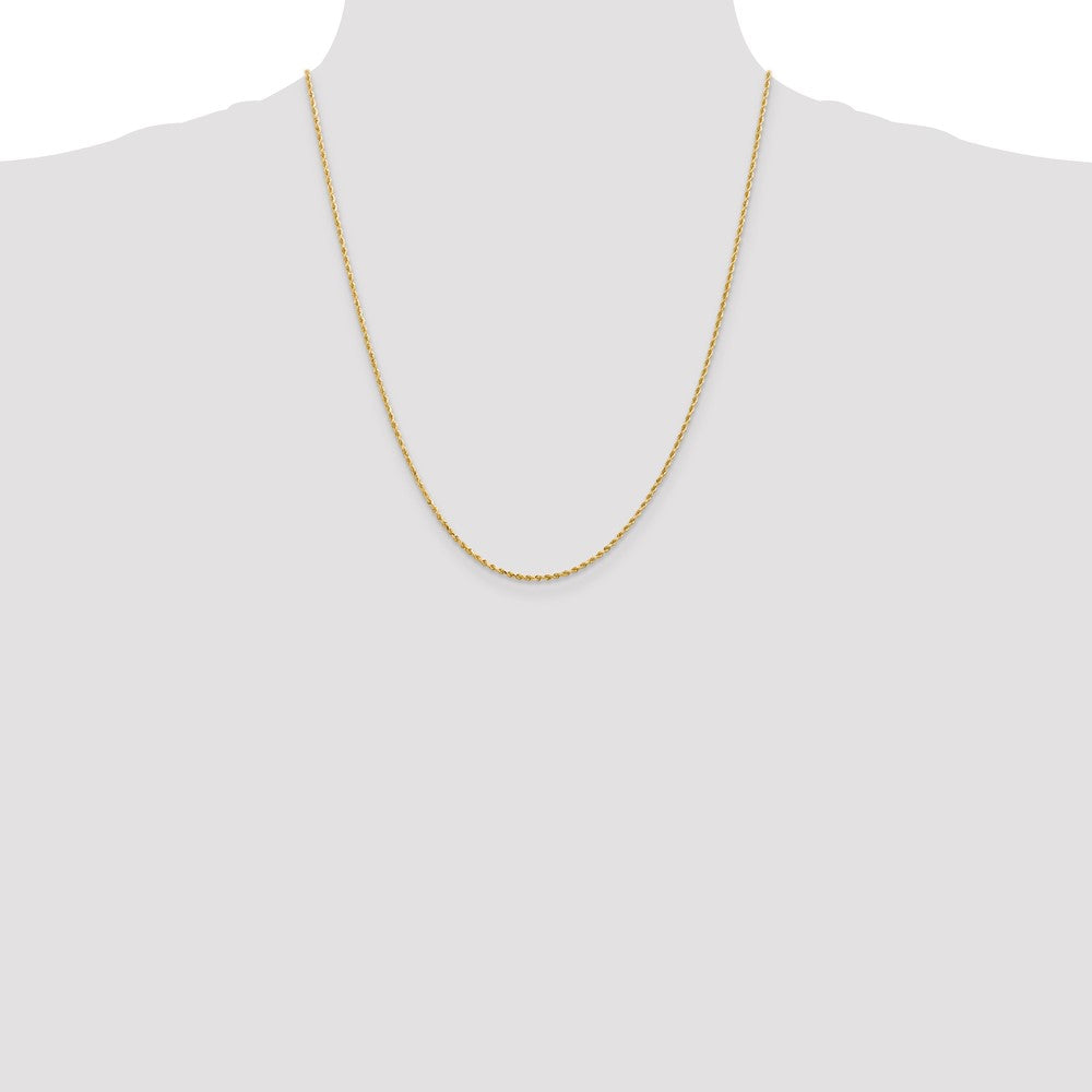 14K 1.5mm Diamond-Cut Rope Chain