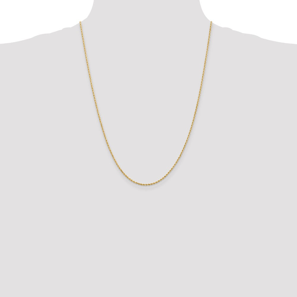 14K 1.5mm Diamond-Cut Rope Chain