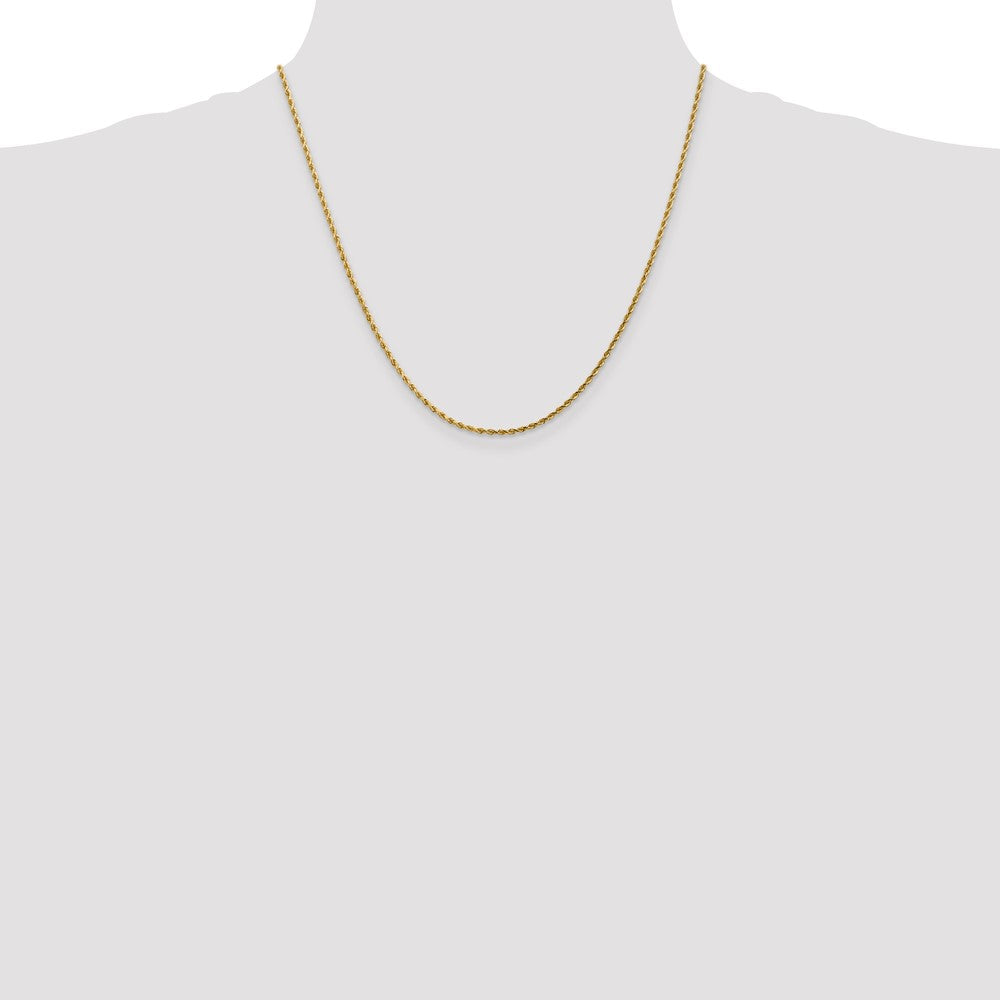 14K 1.75mm Diamond-Cut Rope Chain