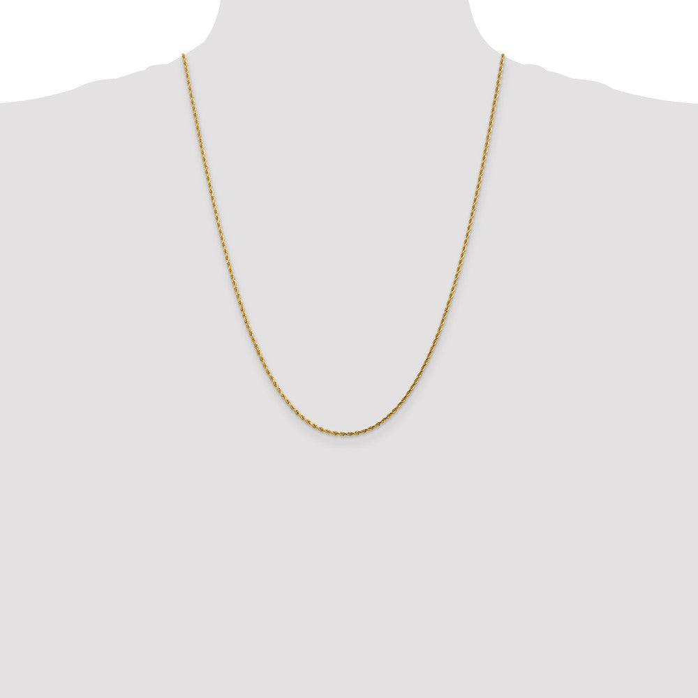 14K 1.75mm Diamond-Cut Rope Chain