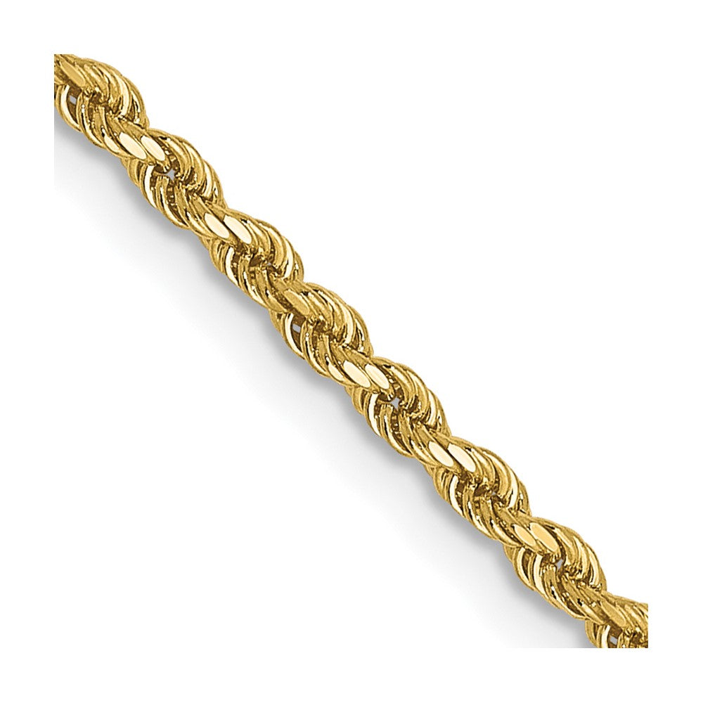 14K 1.75mm Diamond-Cut Rope Chain