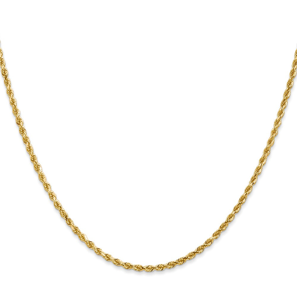 14K 2mm Diamond-Cut Rope Chain