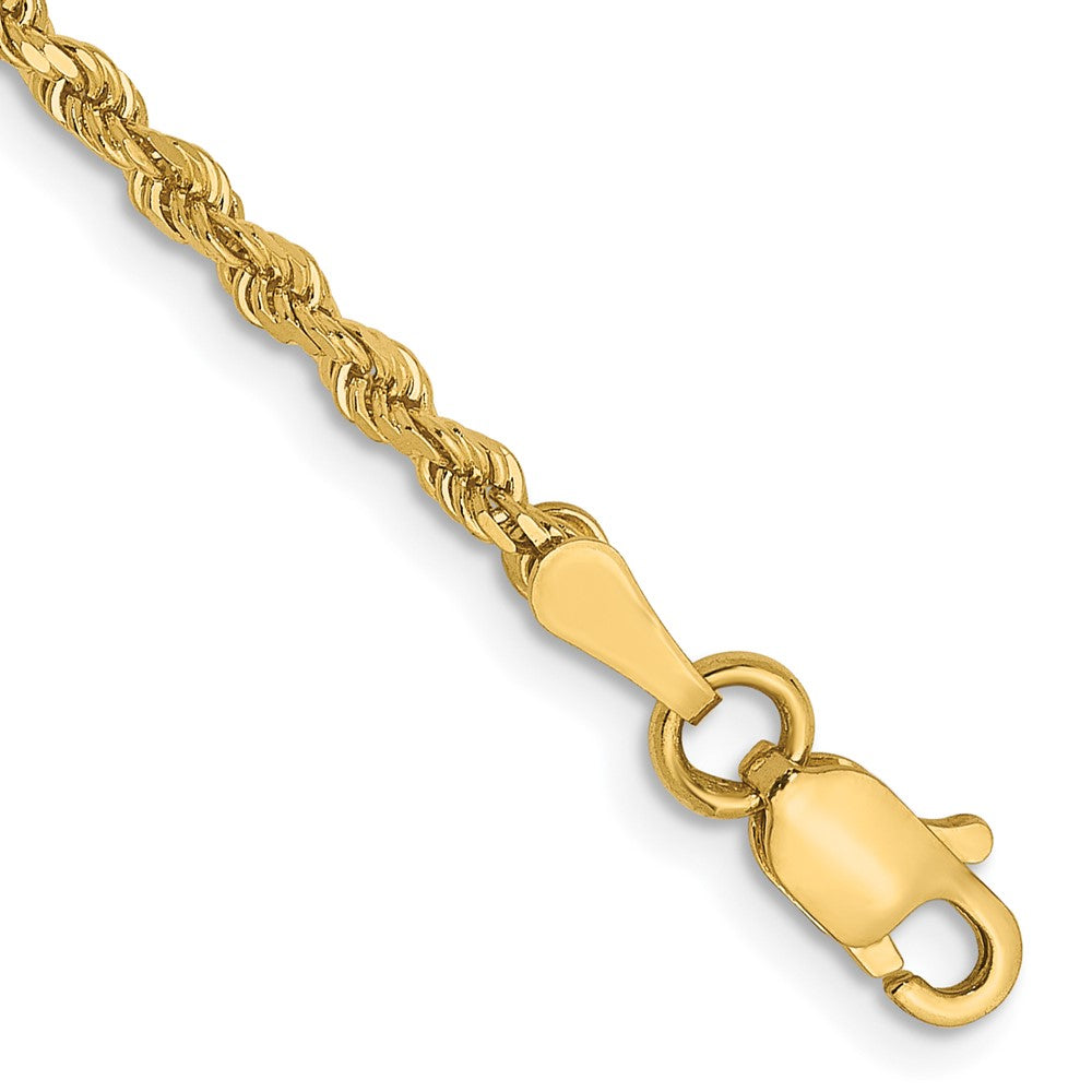 14K 2mm Diamond-Cut Rope Chain