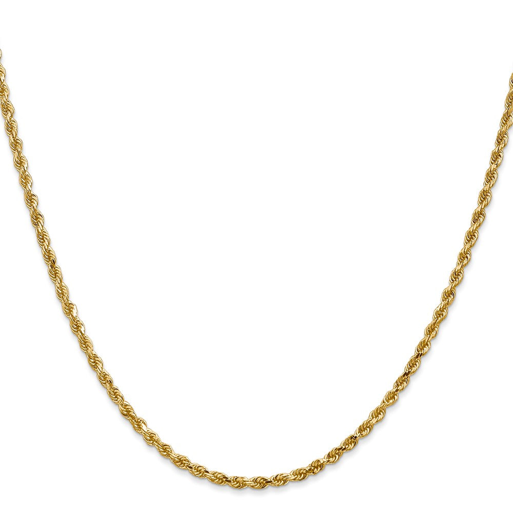 14K 2.5mm Diamond-Cut Rope Chain