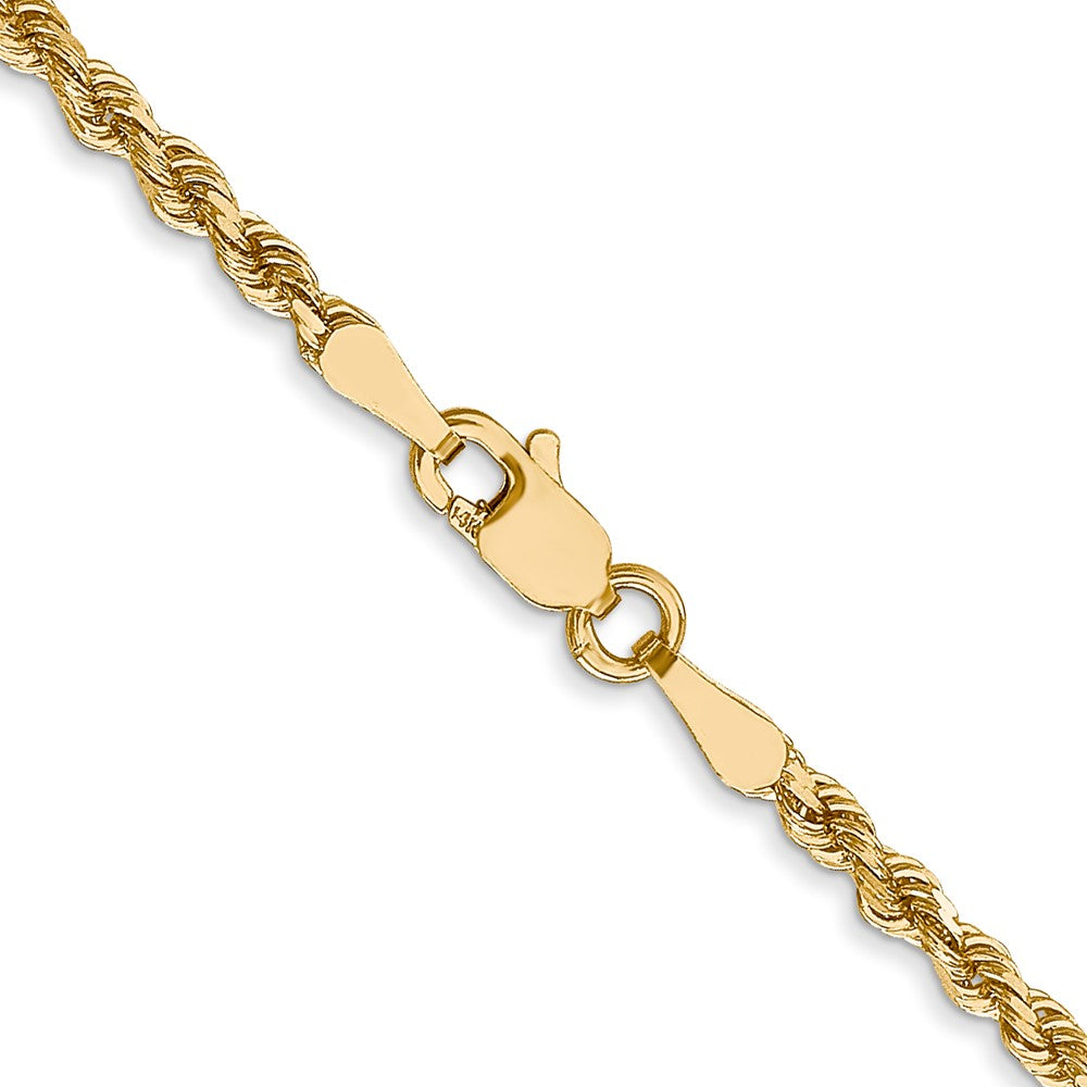 14K 2.5mm Diamond-Cut Rope Chain