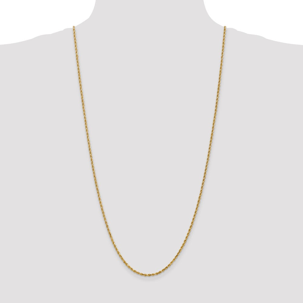 14K 2.5mm Diamond-Cut Rope Chain