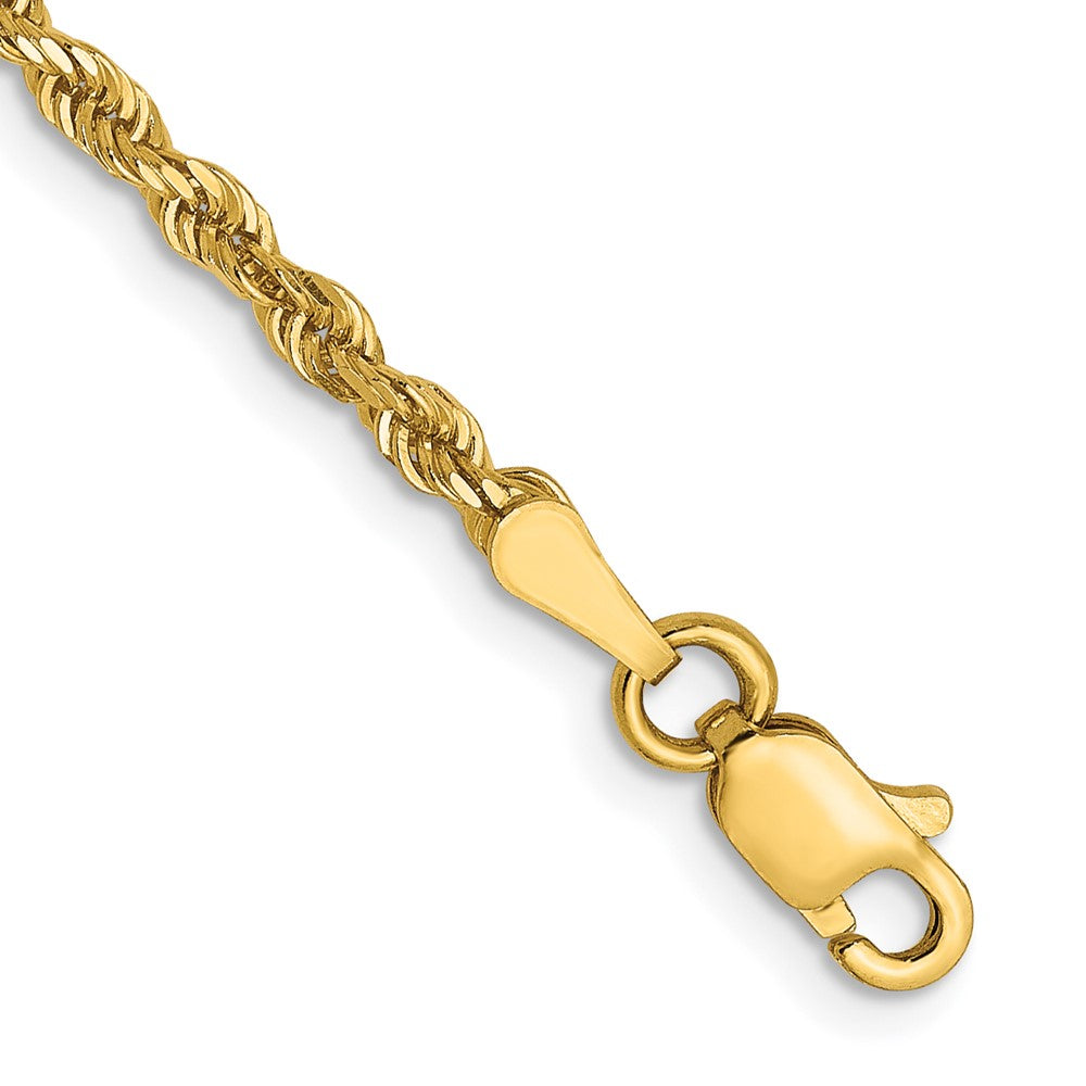 14K 2.5mm Diamond-Cut Rope Chain