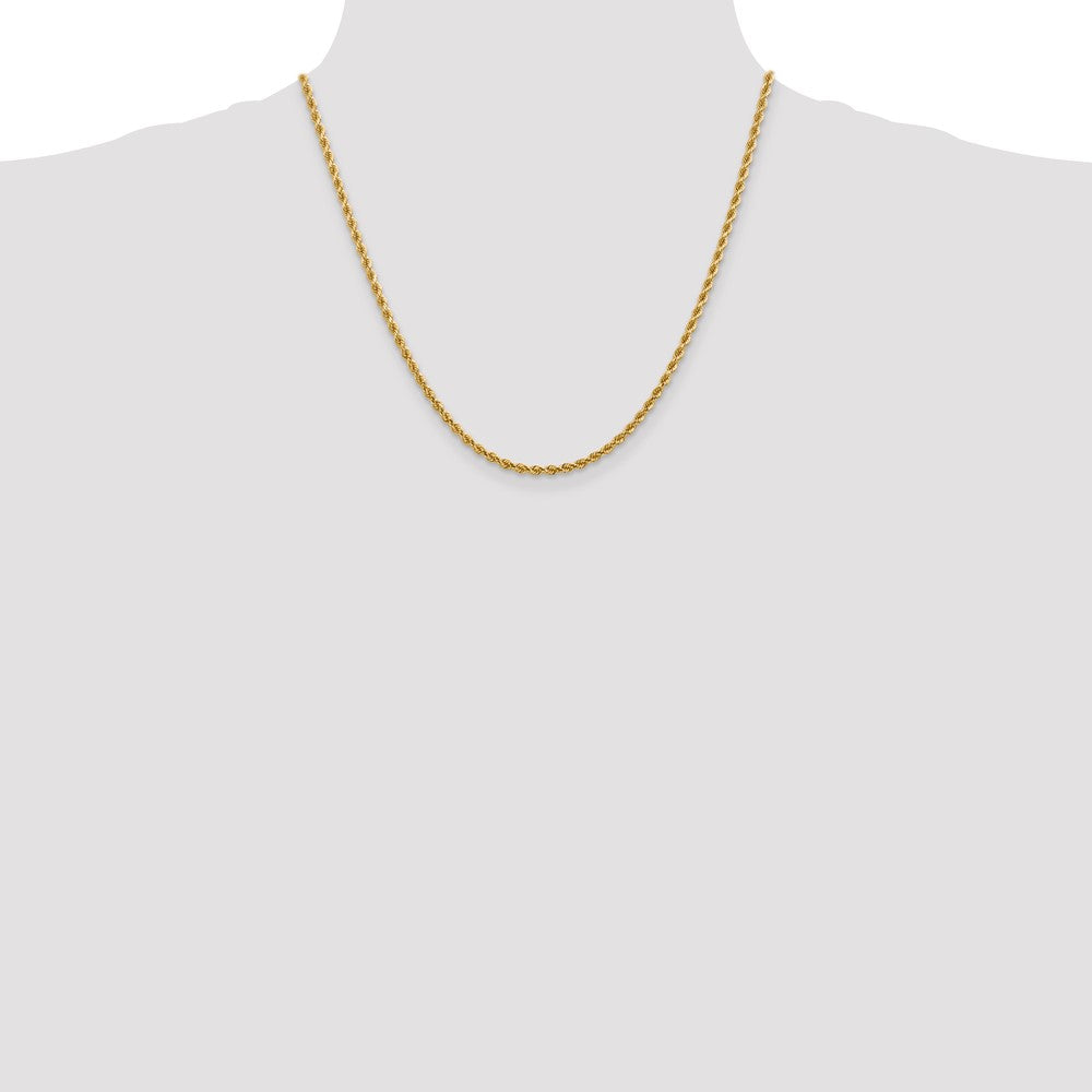 14K 2.75mm Diamond-Cut Rope Chain