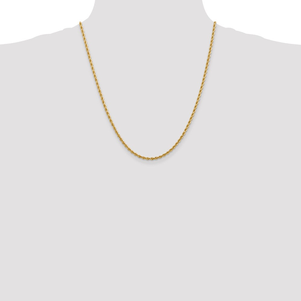 14K 2.75mm Diamond-Cut Rope Chain