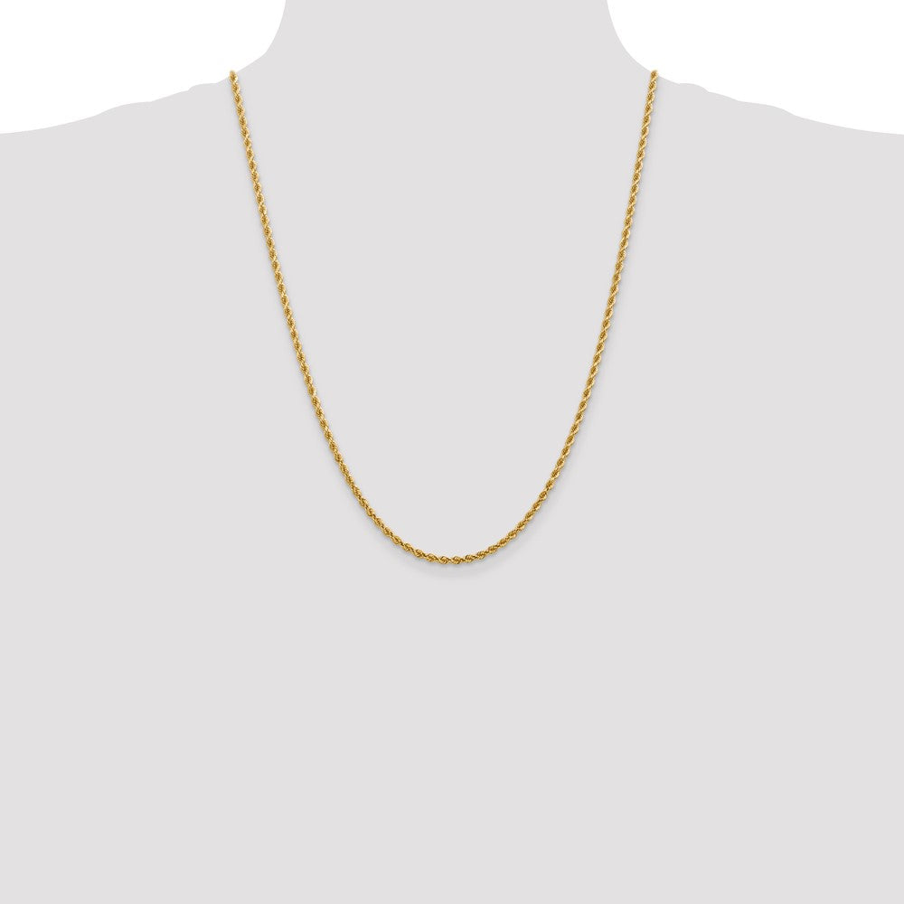 14K 2.75mm Diamond-Cut Rope Chain