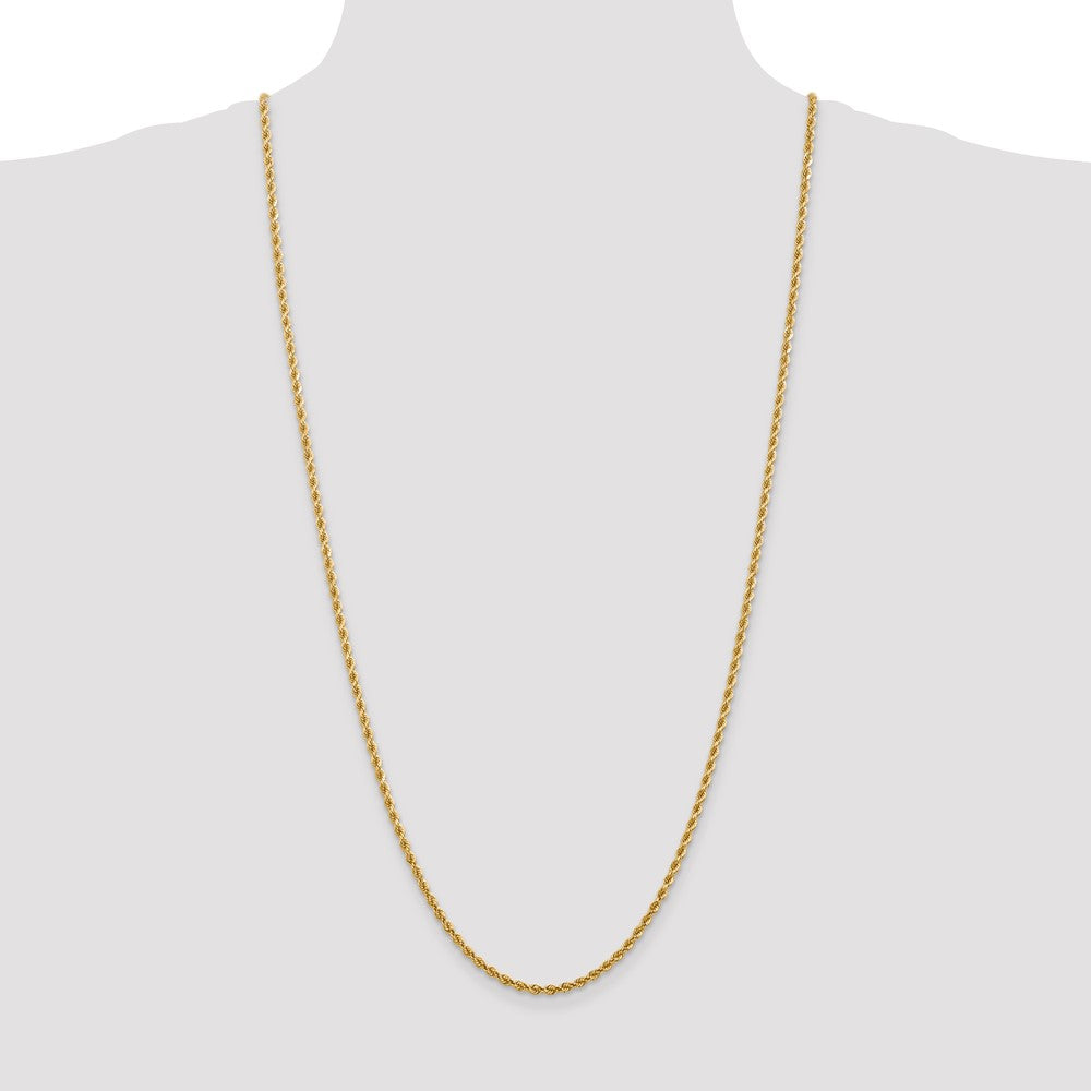 14K 2.75mm Diamond-Cut Rope Chain