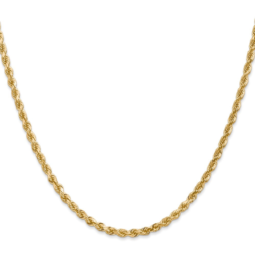 14K 3mm Diamond-Cut Rope Chain