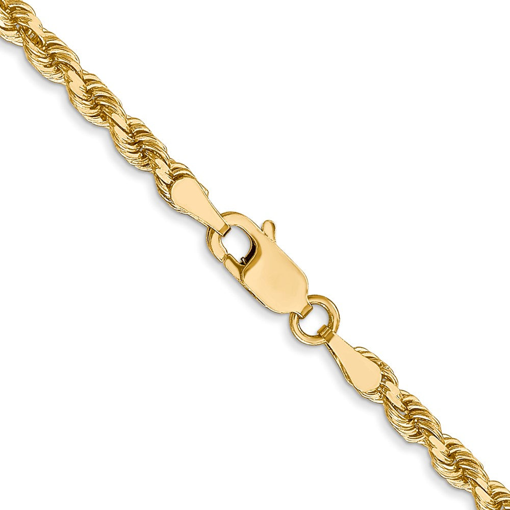 14K 3mm Diamond-Cut Rope Chain