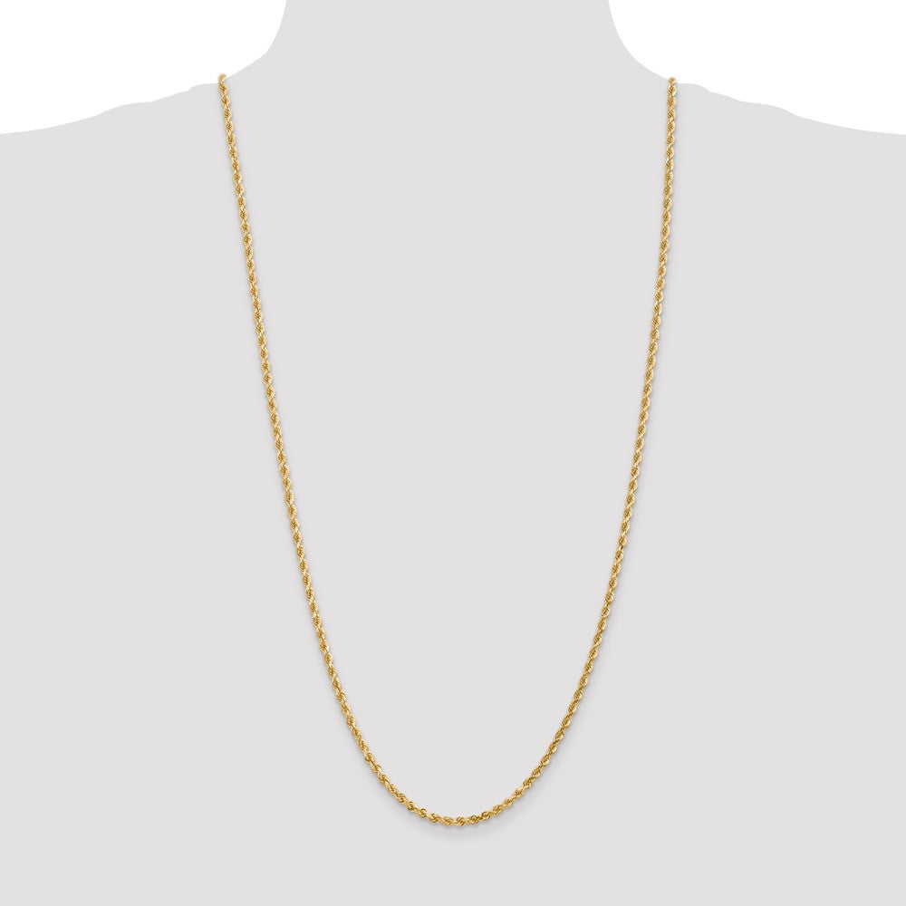 14K 3mm Diamond-Cut Rope Chain