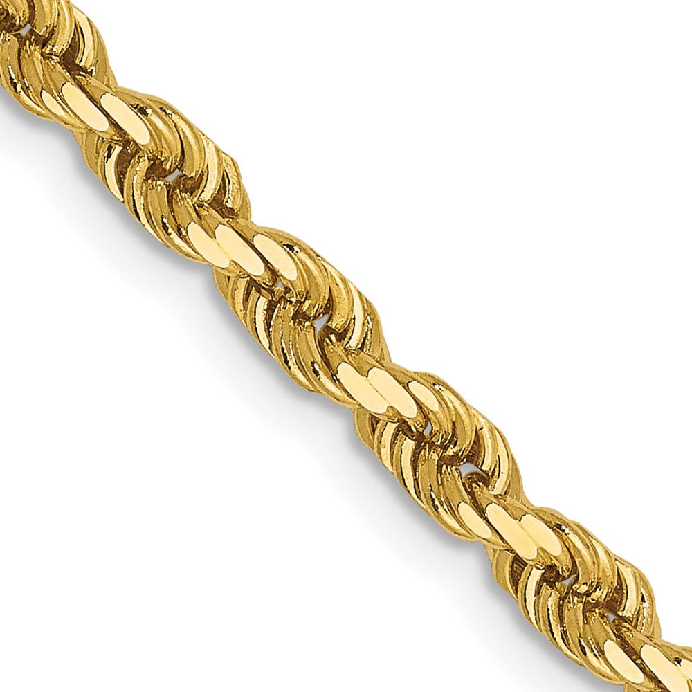 14K 3mm Diamond-Cut Rope Chain