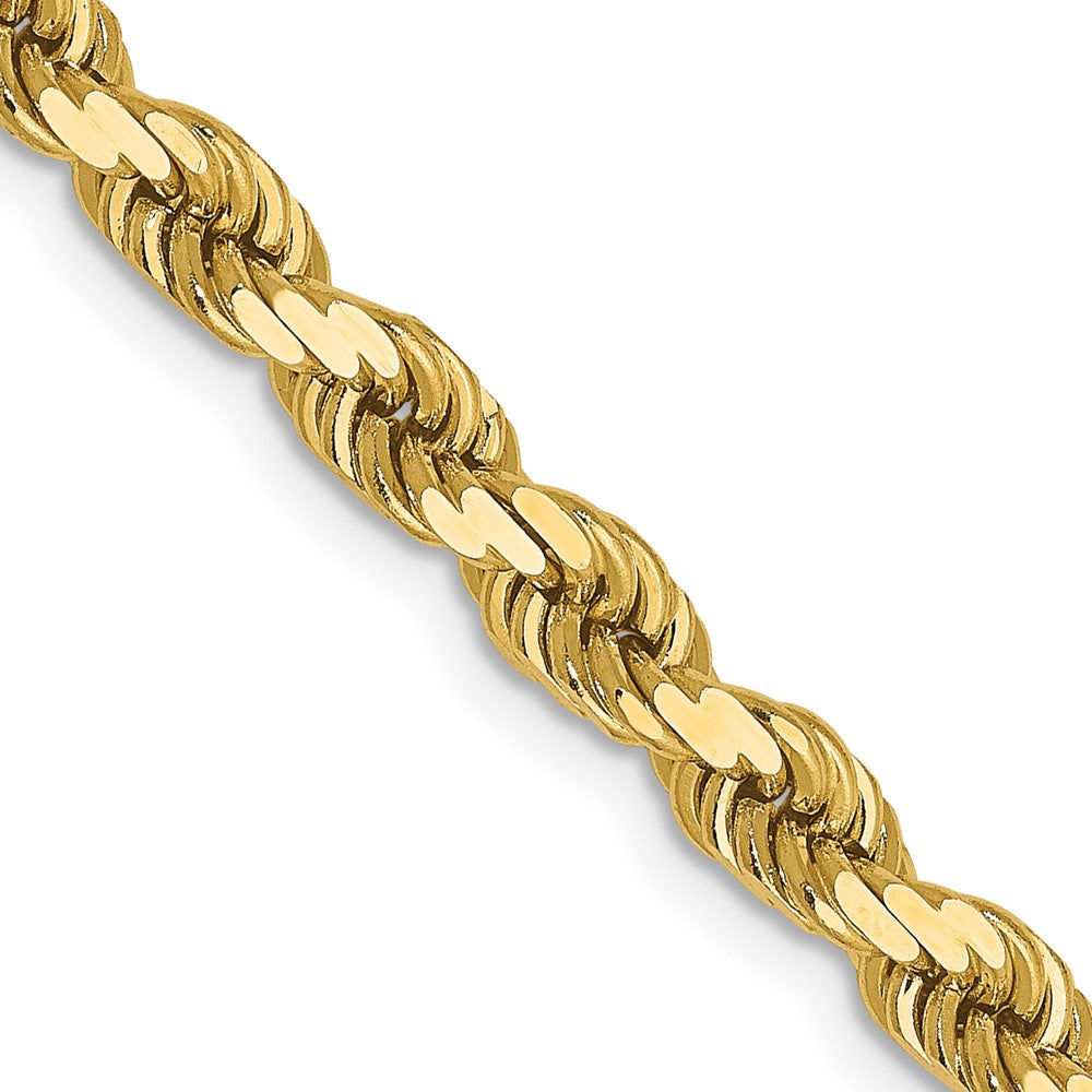 14K 4mm Diamond-Cut Rope Chain