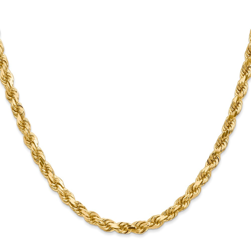 14K 4.5mm Diamond-Cut Rope Chain