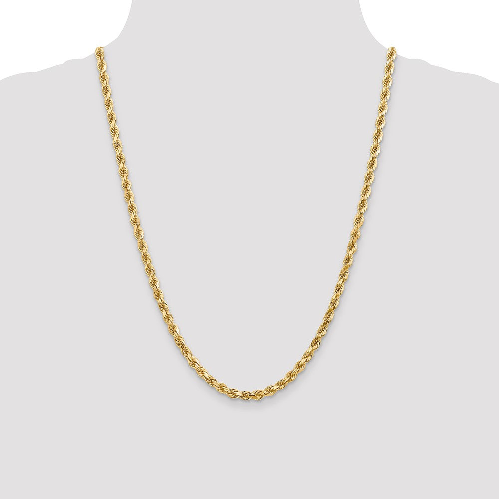 14K 4.5mm Diamond-Cut Rope Chain