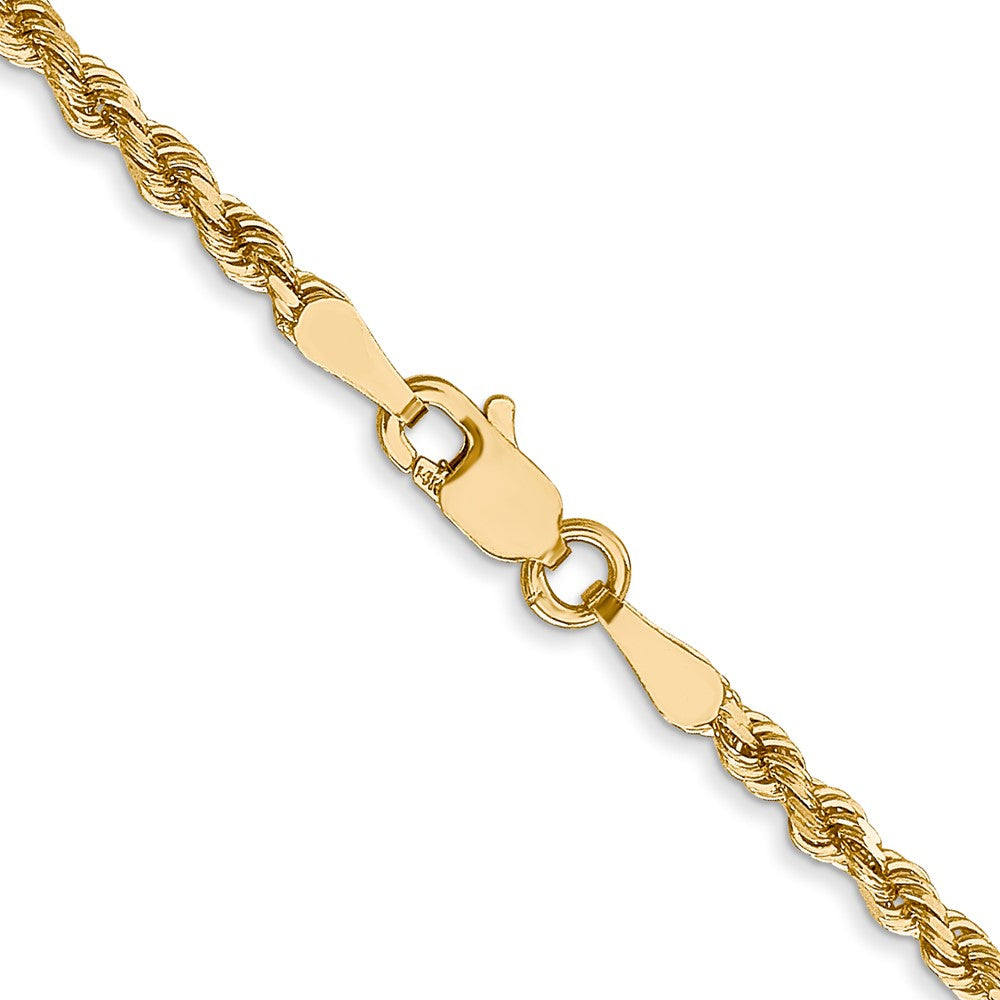 14K 2.5mm Diamond-Cut Lightweight Rope Chain