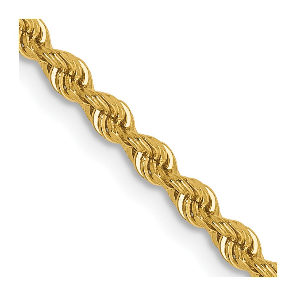 14K 2.5mm Diamond-Cut Lightweight Rope Chain