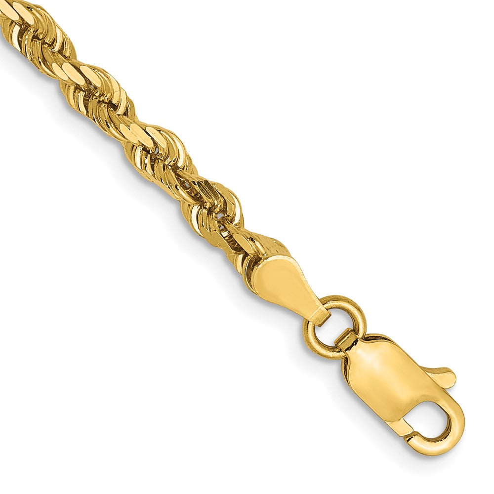 14K 3.5mm Diamond-Cut Lightweight Rope Chain