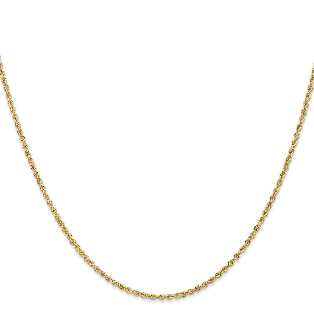 14K 1.6mm Solid Regular Rope Chain