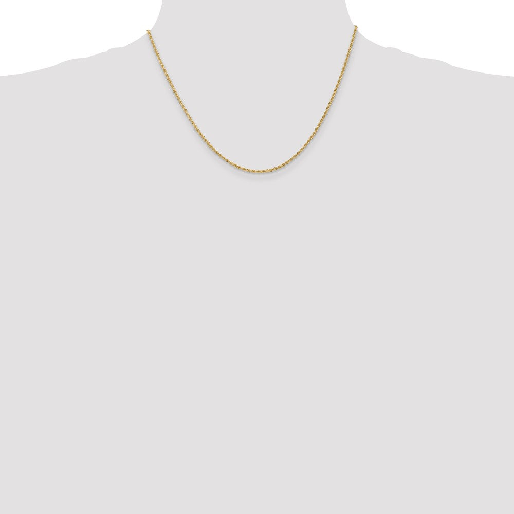 14K 1.6mm Solid Regular Rope Chain