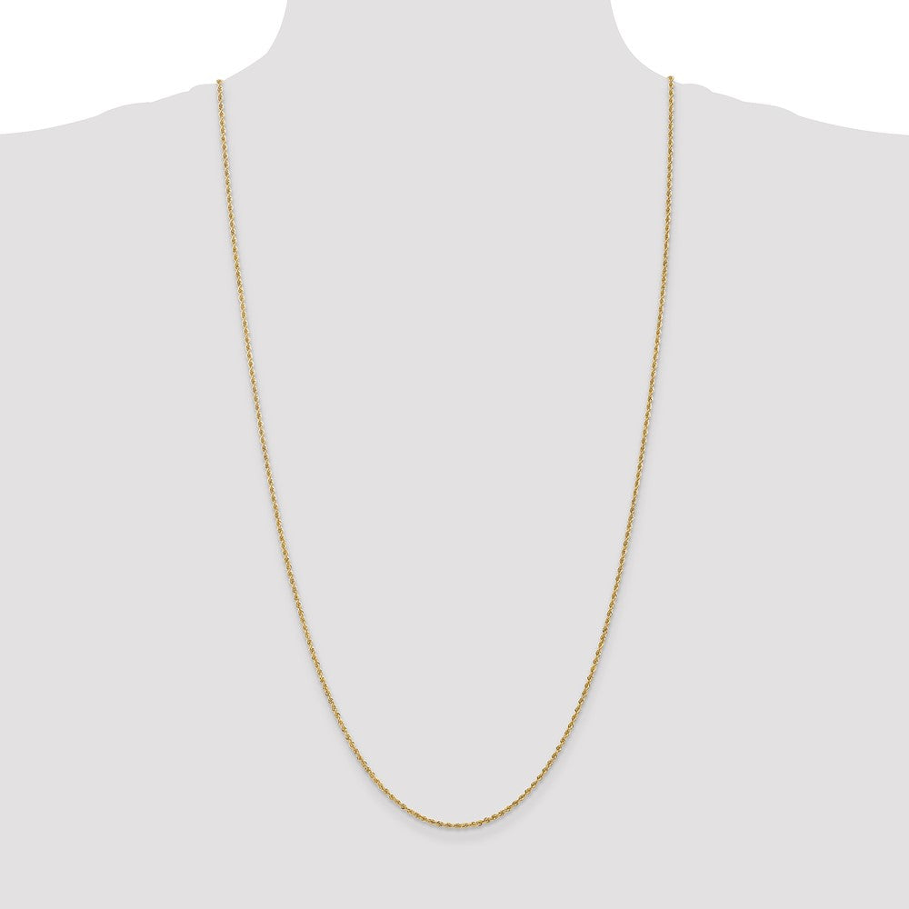 14K 1.6mm Solid Regular Rope Chain