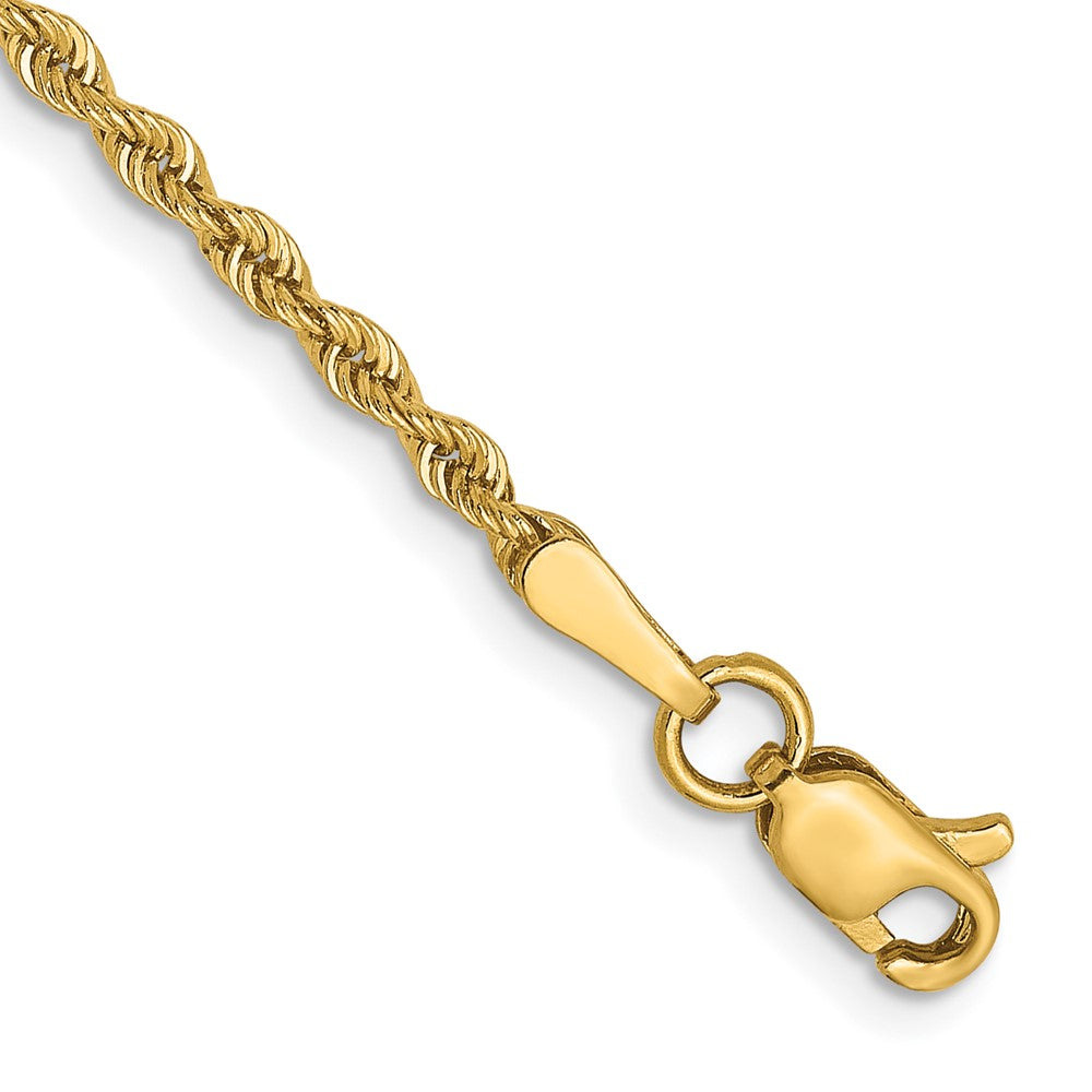 14K 2mm Solid Regular Rope Chain