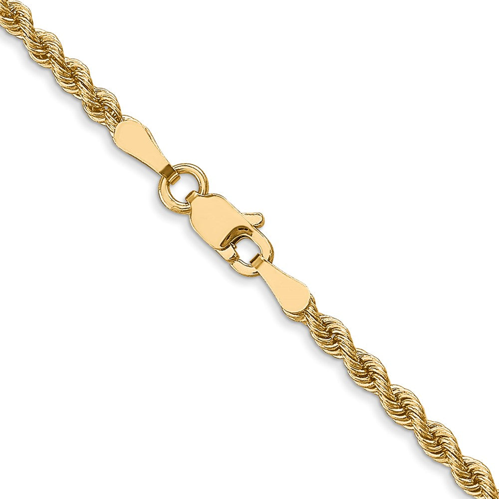 14K 2.5mm Solid Regular Rope Chain