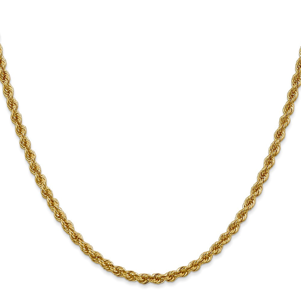 14K 3mm Solid Regular Rope Chain