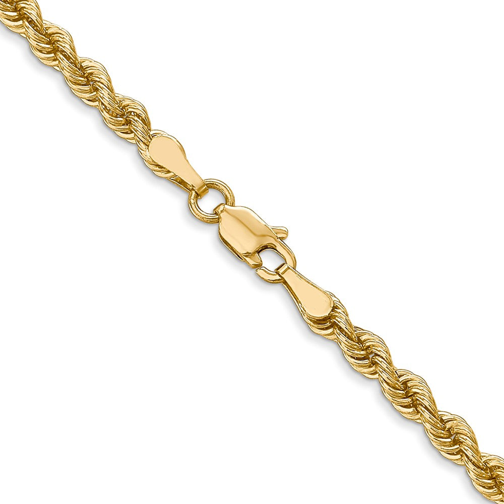 14K 3mm Solid Regular Rope Chain